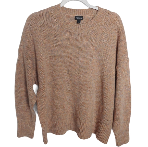 Torrid peach and confetti yarn sweater size 2X - Picture 3 of 8